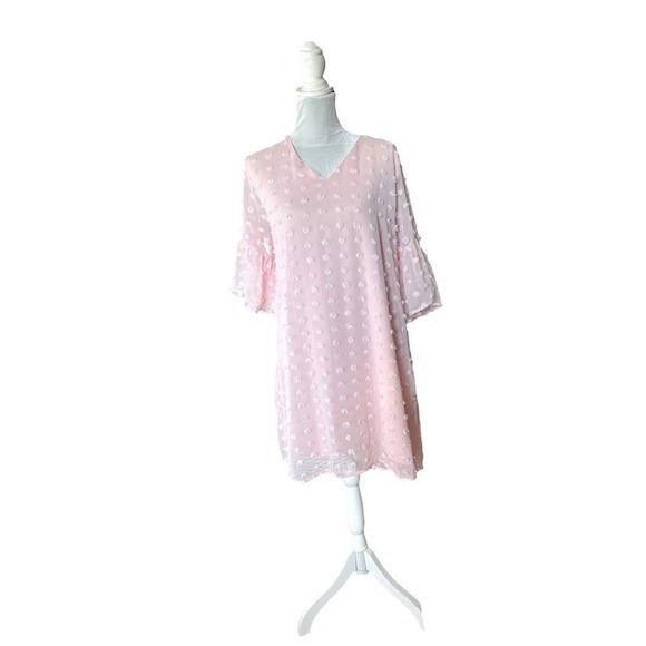 Blooming Jelly Pompom V-Neck Ruffle‎ Sleeve Mini Dress Size XXL - Picture 4 of 7